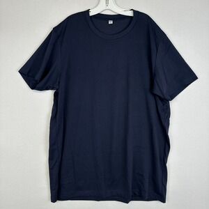 Uniqlo Dry Crew Neck T Shirt Navy Blue Short Sleeve Men's XL